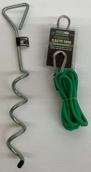 New Grip 72 in. Carabiner Elastic Cord with 16 in. Spiral Anchor Stake image