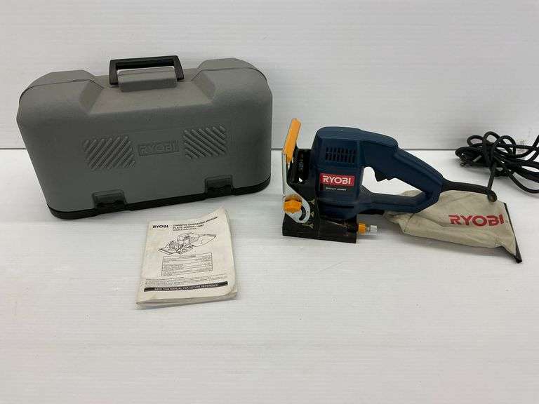 Ryobi JM81 Biscuit Plate Joiner with Case & Manual... powers on image