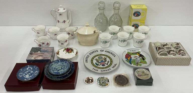 Teacups, Plates, Tea Bags and Sake Set image