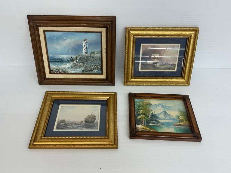 Collection of Four Framed Maritime and Landscape Art Prints image