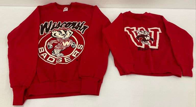 Artex Wisconsin Badgers Crewneck Sweatshirts - Adult M & Child S image