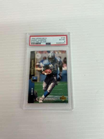 1994 Upper Deck Barry Sanders Electric Silver #129 - PSA Graded image