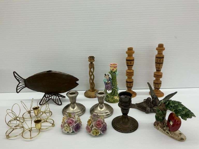 Candlesticks & World's Greatest Teacher Desk Clock image