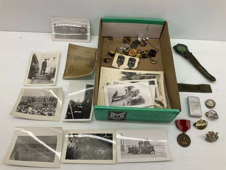 Military Memorabilia: Photos, Watch, Medals, Patches, and More image