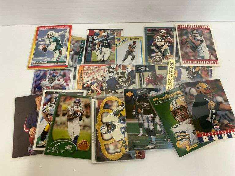 Assorted Football Trading Cards with Dan Marino, Jerry Rice, and More image