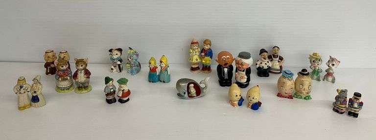 Group of Ceramic Salt and Pepper Shakers image