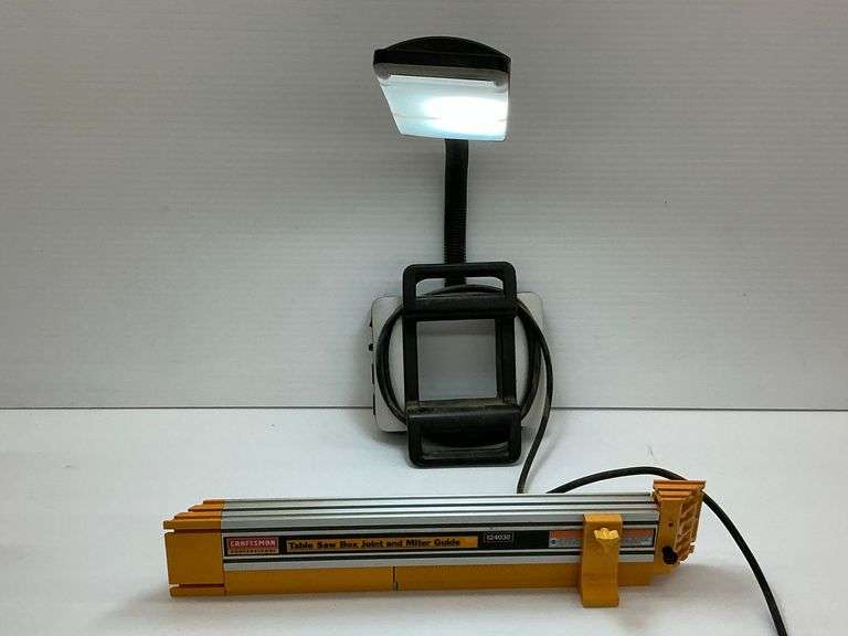 Craftsman Table Saw Box Joint & Miter Guide with LED Worklight and Power Strip image