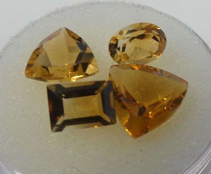 Four Faceted Citine Gemstones....5.70 carats image