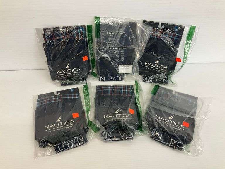 Six New Nautica Boys Boxers 2-Pair Packs - Size Large (12/14) image