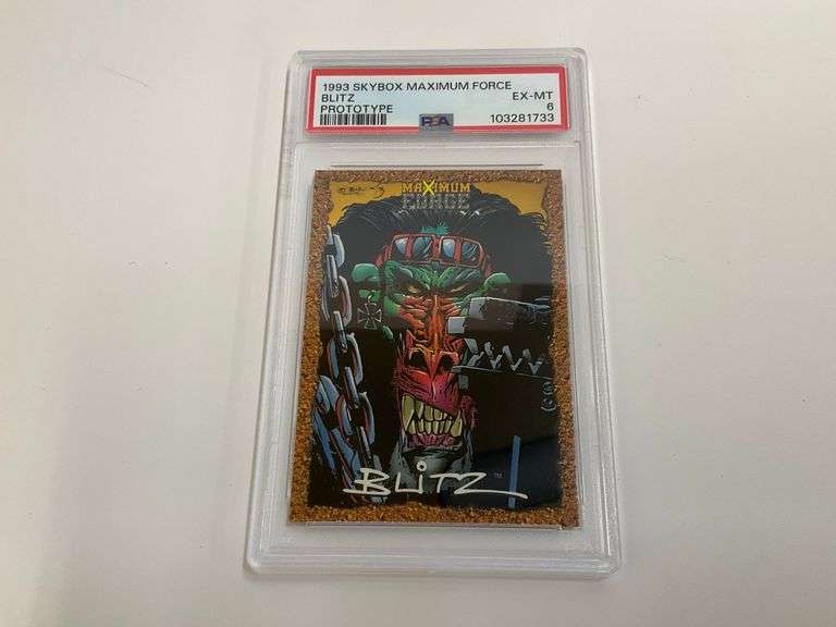 1993 Skybox Maximum Force Blitz Prototype Trading Card - PSA Graded image