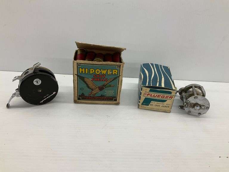 Garcia-Matic 143I Fishing Reel & Pflueger Bait Casting Reel with Hi-Power Shot Shells image