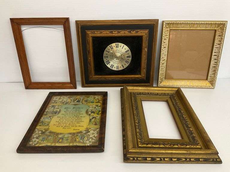 Assorted Picture Frames & Wall Decor with Avante Clock Face image
