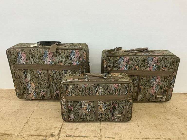 Set of 3 Excursions Floral Tapestry Suitcases image