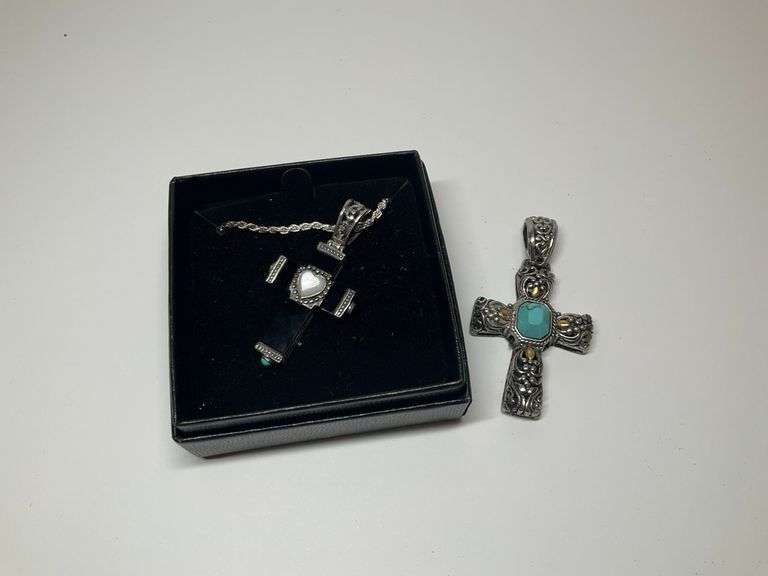 Two Double Sided Cross Pendants image