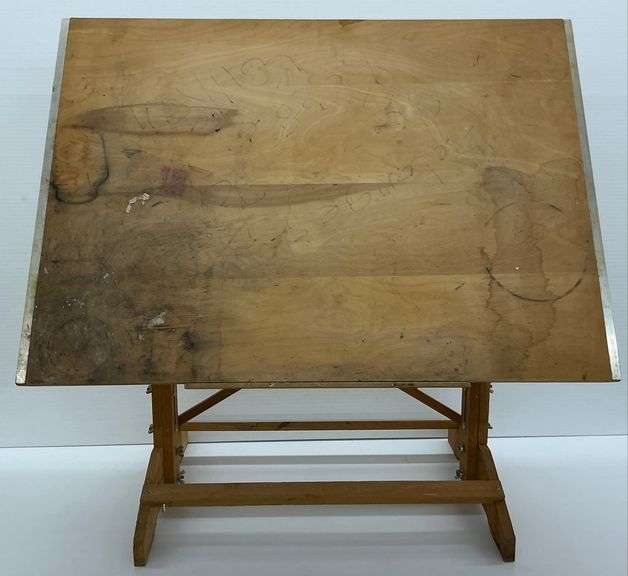 Wooden Drafting Table with Adjustable Angle image