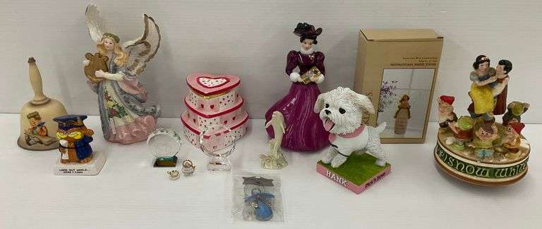 Goebel Bell, Enesco Garfield, Mattel Figurine, Kirkland's Angel, Crystal Figures, Schmid Music Box, and More image
