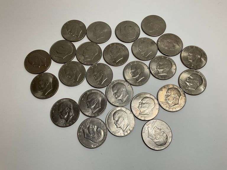 Lot of 25 Eisenhower Dollar Coins image