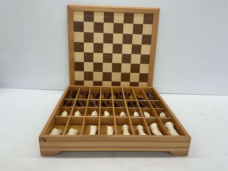 Chess Set with Wooden Board and Pieces image
