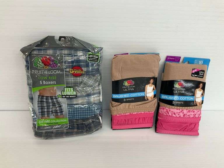 New Fruit of the Loom Underwear Bundle - Men's Boxers and Women's Briefs image