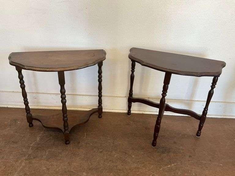 Pair of Half-Moon Shaped Accent Tables image