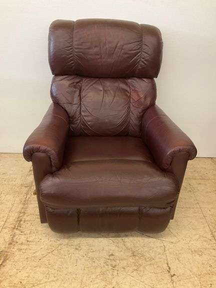 Burgundy Leather La-Z-Boy Rocker Recliner image