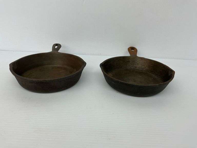 Pair of Cast Iron Skillets - No. 3 and 6-1/4 in. image