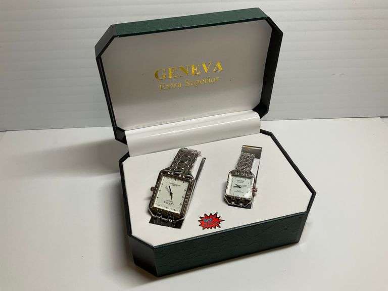 Geneva His & Hers Watch Set in Box image