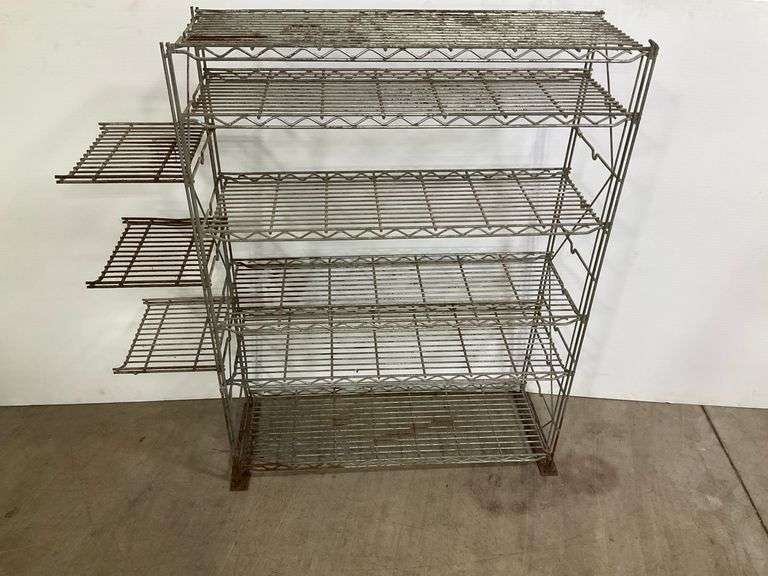 Metal Wire Shelving Unit with Extending Side Shelves image
