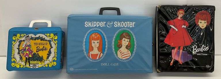 Barbie & Friends Doll Carrying Cases & Lunch Box - Lot of 3...see description & photos image