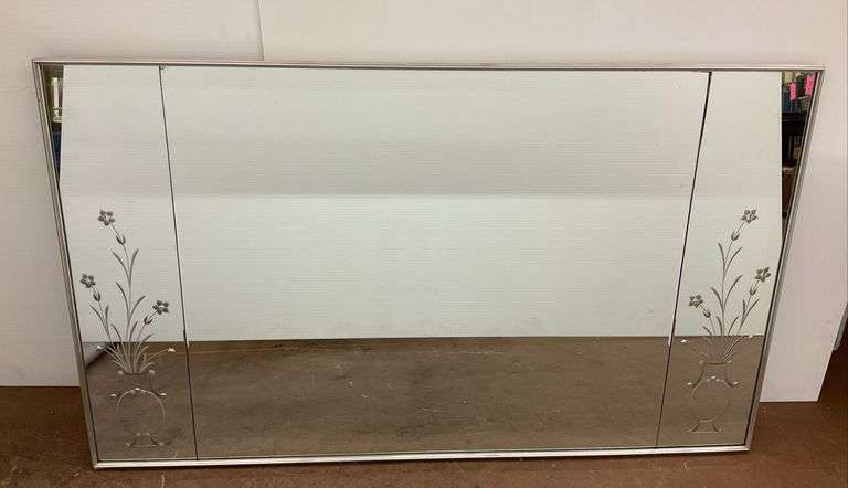 1949 HMP Co. Hart Mirror Company Floral Mirror image