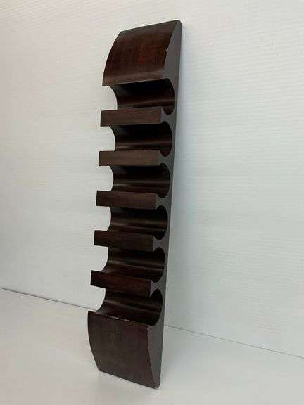 Wooden Wall Mounted Wine Rack - 6 Bottle Capacity image