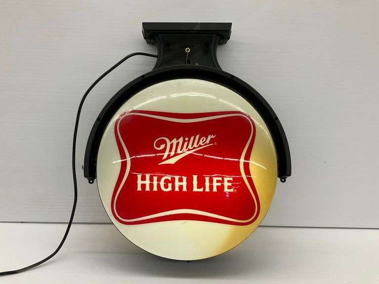 Miller High Life Rotating Bar Sign image