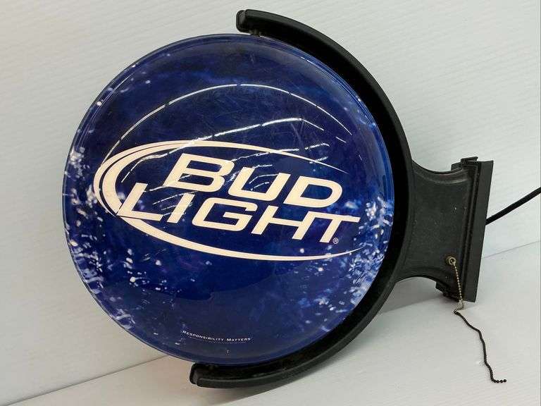 Double Sided Bud Light Rotating Advertising Sign image