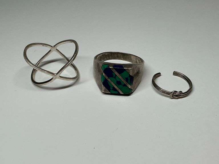 Three Sterling Silver Rings image