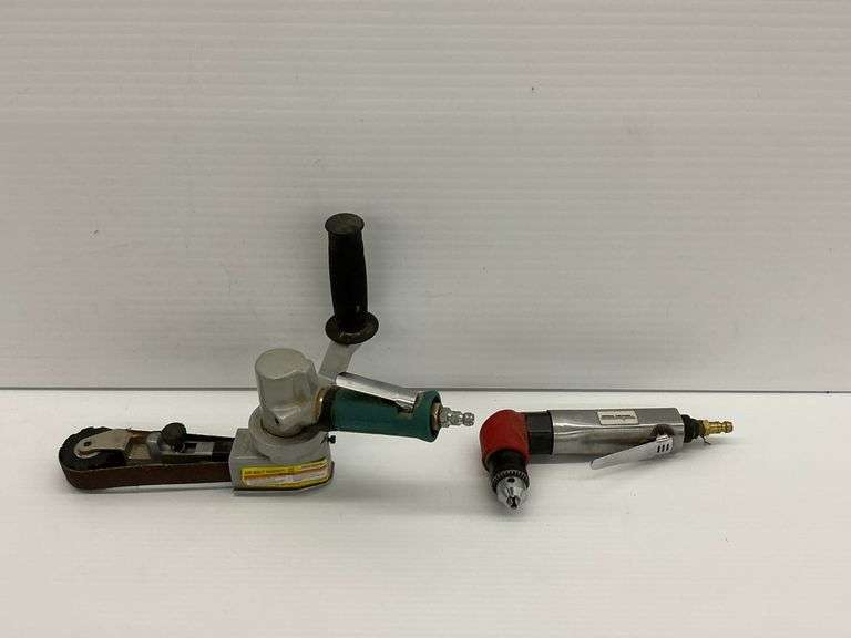Central Pneumatic Air Belt Sander and Angle Drill Set image