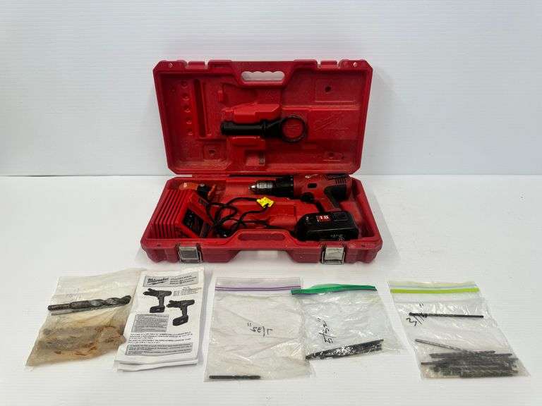 Milwaukee 18V Cordless Drill with Battery, Charger, and Case image