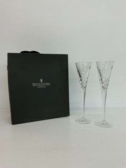 Waterford Crystal Champagne Flutes Set of Two in Original Box image