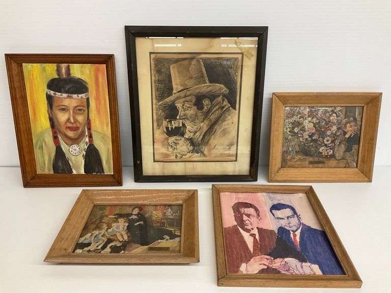 Group of Framed Prints and Drawings image