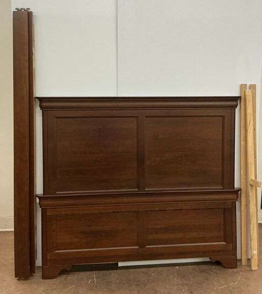 Classic Wooden Full/Queen Headboard, Footboard, Rails & Supports image