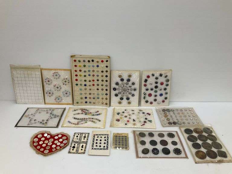 Assorted Collection of Vintage Buttons on Display Cards image