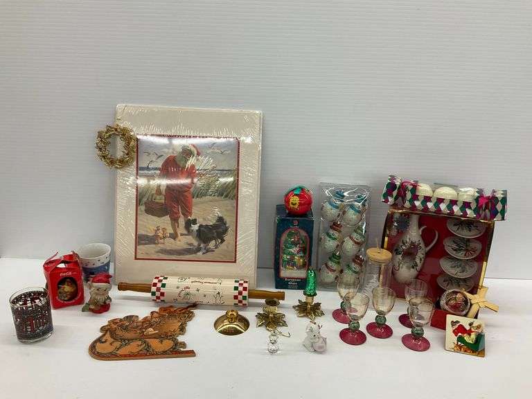 Assorted Holiday Decor, Ornaments, Framed Art, and More image