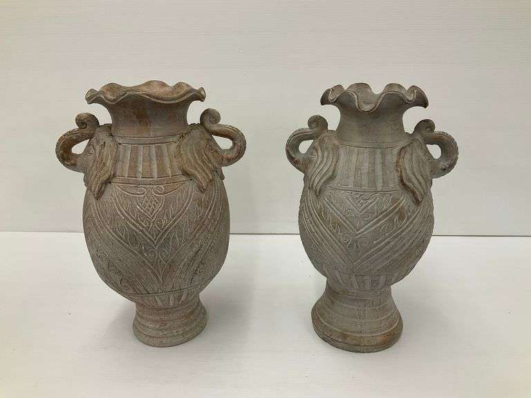 Pair of Decorative Elephant Head Vases image