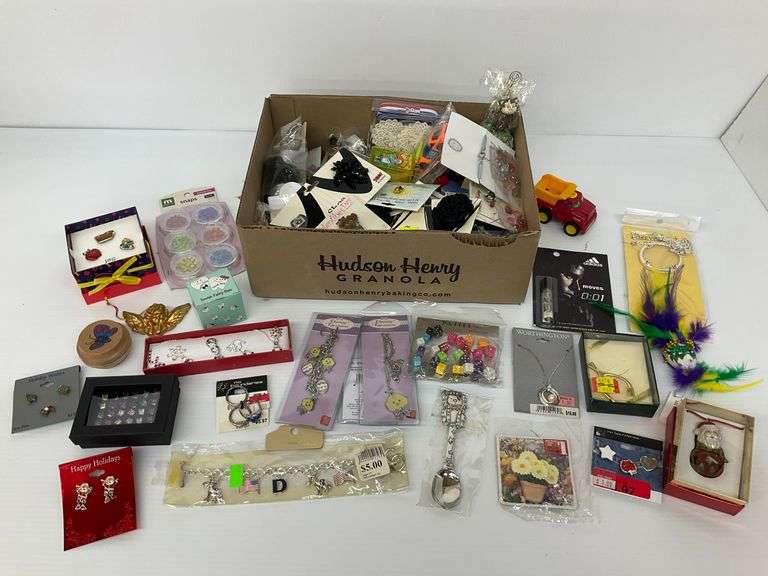 Large Assortment of Costume Jewelry, Embellishments, Charms, and Other Items image