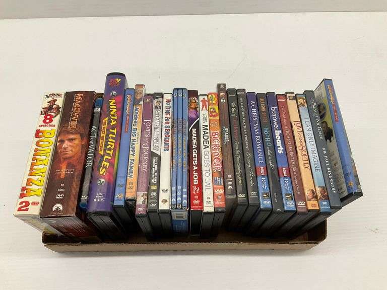 VHS and DVD Movies - Bonanza, MacGyver, Madea, Teenage Mutant Ninja Turtles and More image