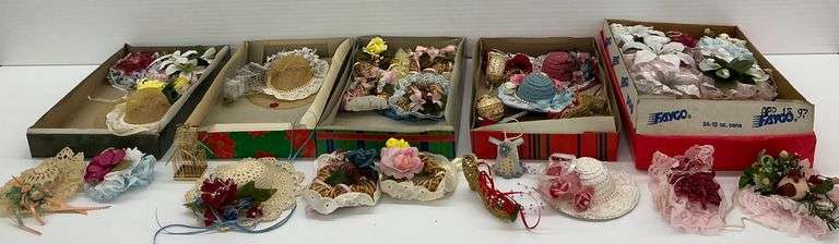 Lot of Decorative Hats and Other Ornaments image