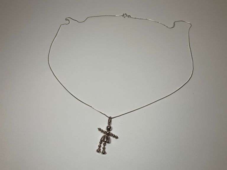 Sterling Silver Girl Pendant Necklace image