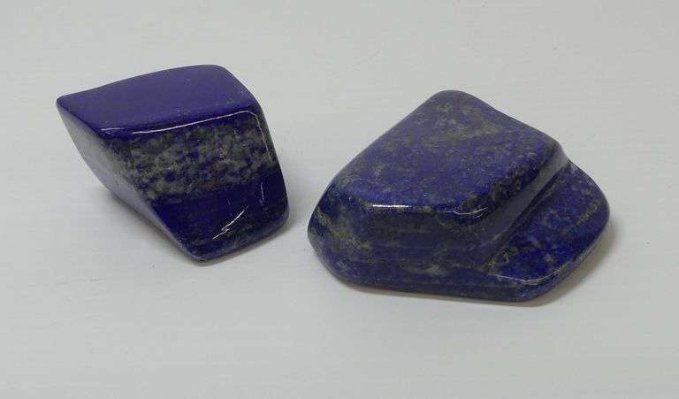 Two Polished Lapis Lazuli Stone Pieces image
