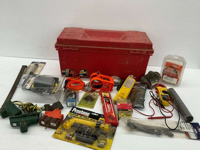 Plano Toolbox with Assorted Hand Tools and Accessories image