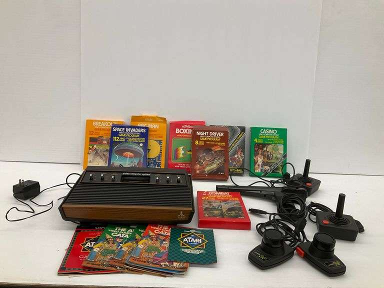 Atari Video Computer System Lot with Games and Accessories image