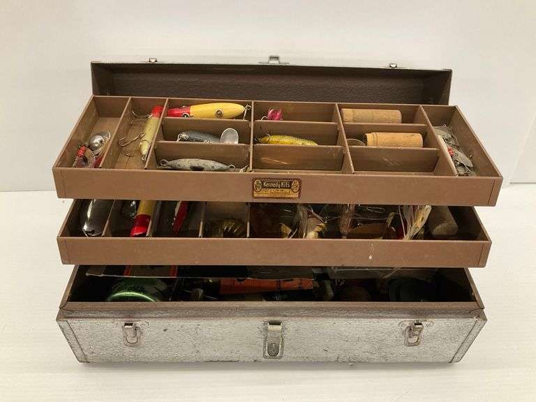 Kennedy Kits T-18 Fishing Tackle Box with Assorted Lures and Tackle image